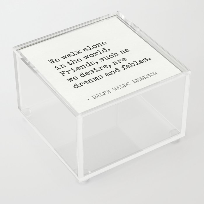 THE BEST RALPH WALDO EMERSON Quotes Acrylic Box