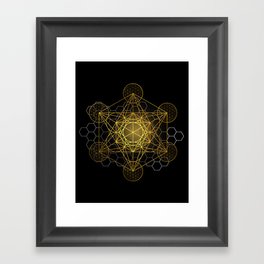 Sacred Geometry Metatrons Cube  Framed Art Print