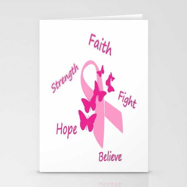 breast cancer ribbon  Stationery Cards