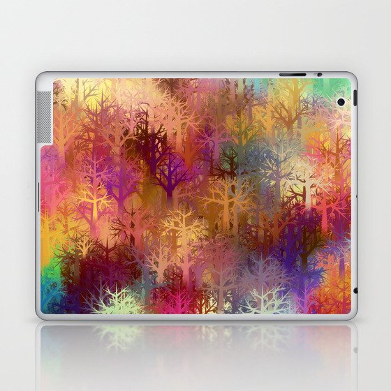 Abstract colorful tree landscape art Laptop & iPad Skin