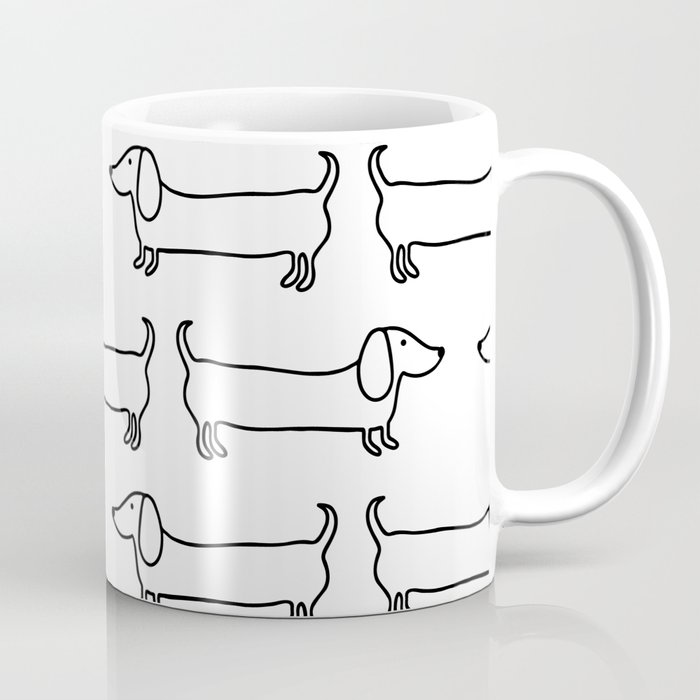 Dachshund in black-white Coffee Mug