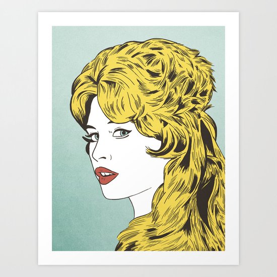 Blonde Bombshell Art Print