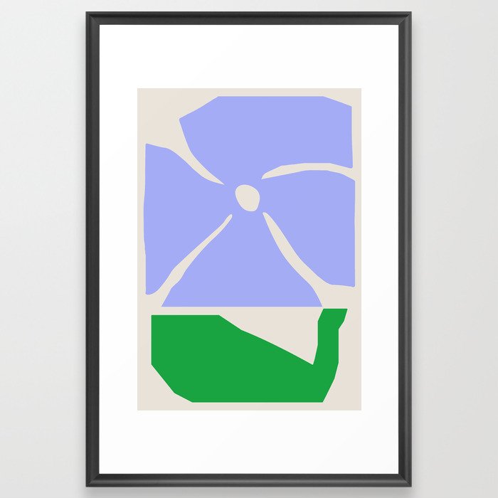 Bold flower II, contemporary art  Framed Art Print