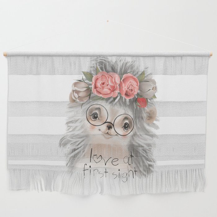 Hedgehog Love at First Sight Wall Hanging