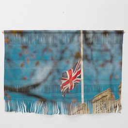 Great Britain Photography - The British Flag Halfway Hung Up Wall Hanging