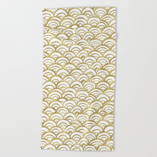 Gold Mermaid Beach Towel