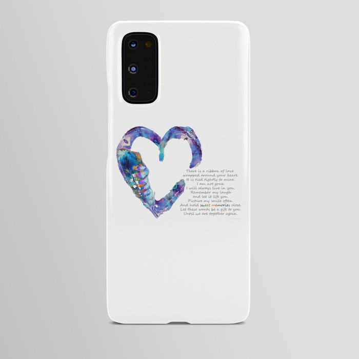 Blue Heart Art For Grief Healing - Ribbon Of Love Android Case