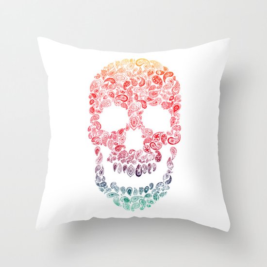 Death By Paisley Throw Pillow