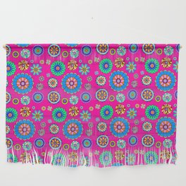 Psychedelic Floral Power Pattern Wall Hanging
