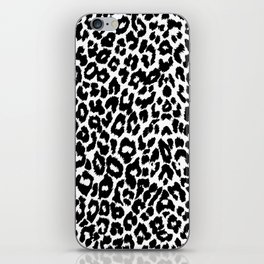 Leopard Pattern (Black and White) iPhone Skin