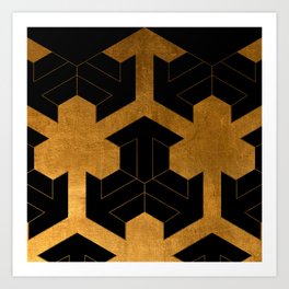 Gold Arrow Pattern Art Print