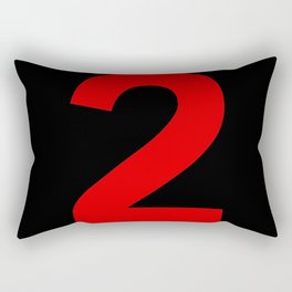 Number 2 (Red & Black) Rectangular Pillow