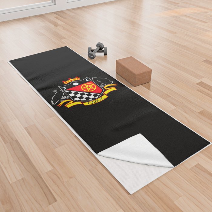 Cabot Tradition Crest (black) Yoga Towel