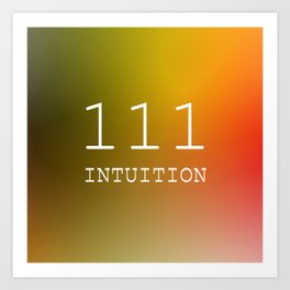 7   | 111 Intuition Angel number aura Gradient 230130 Valourine design Art Print