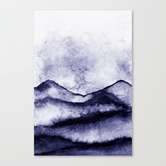 Purple Serene Mountains Canvas Print