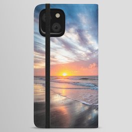 Daybreak at Hilton Head - Sunrise Along Beach at Hilton Head Island in South Carolina iPhone Wallet Case