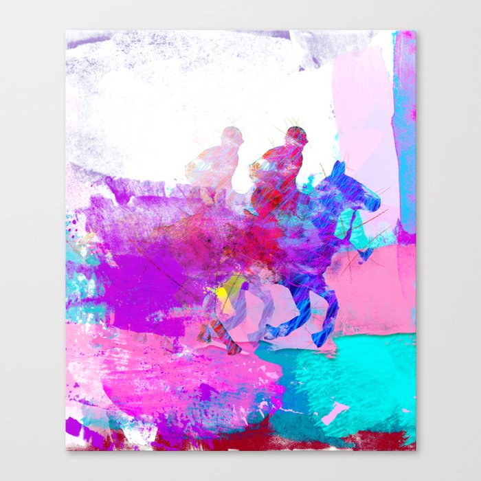 poloplayer abstract redblue Canvas Print