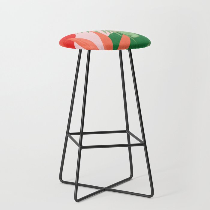 Abstract Art Tropical Garden 11 Bar Stool