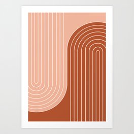 Two Tone Line Curvature XXIX Art Print