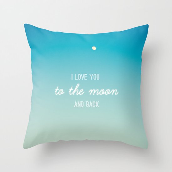 I Love You to the Moon and Back Throw Pillow by Libertad Leal Photography Society6