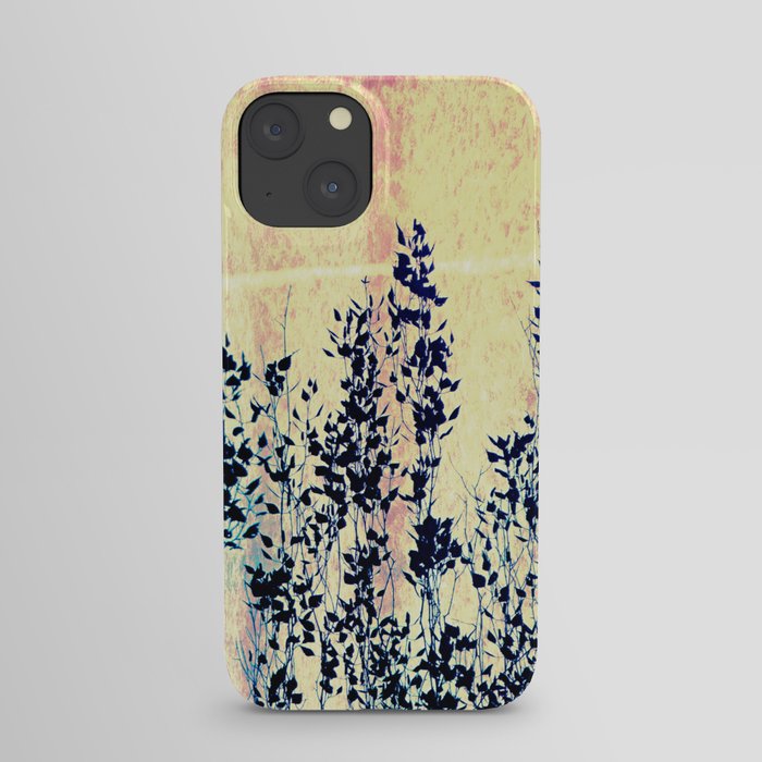 pink and yellow sky weeping willow tree iPhone Case