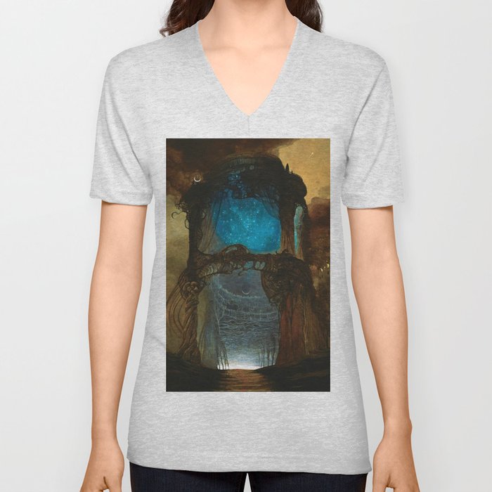 Untitled (Portal), by Zdzisław Beksiński V Neck T Shirt