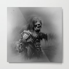 Zombie Deathknight Metal Print