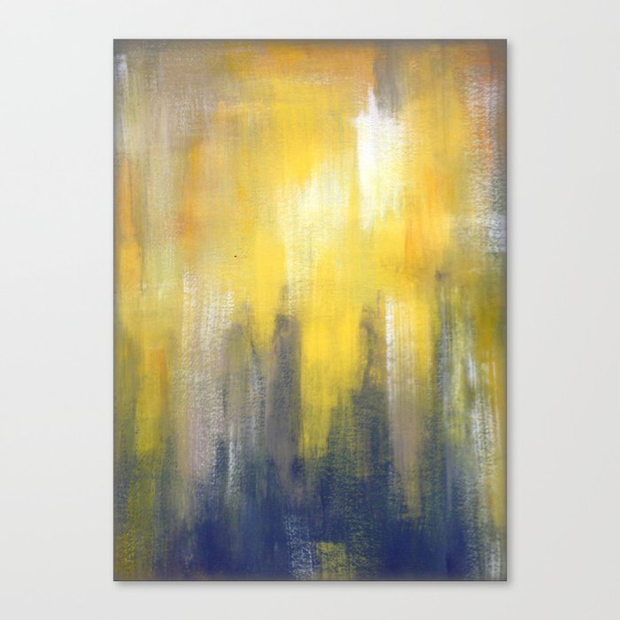 Yellow and Grey Canvas Print