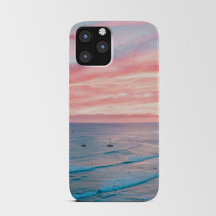 Pink Cotton Candy Ocean Sunset iPhone Card Case