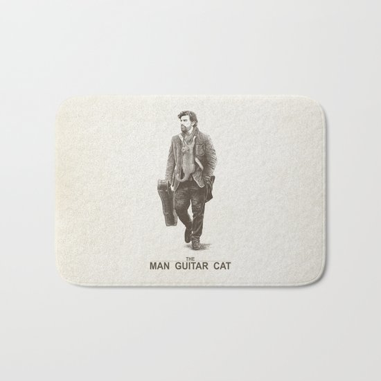 The Man Guitar Cat Bath Mat