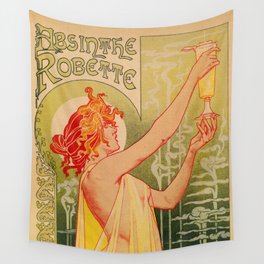 Classic French art nouveau Absinthe Robette Wall Tapestry