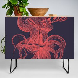 Octopussy Man under the Sea Abstract Concept Art Credenza