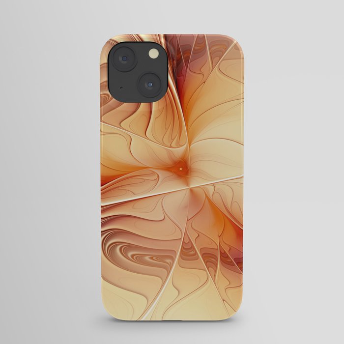 Floral Abstract, Fantasy Flower Fractal Art iPhone Case