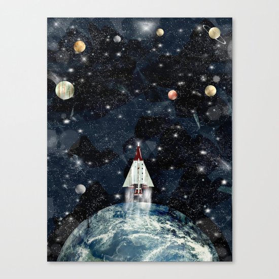 to boldly go Canvas Print