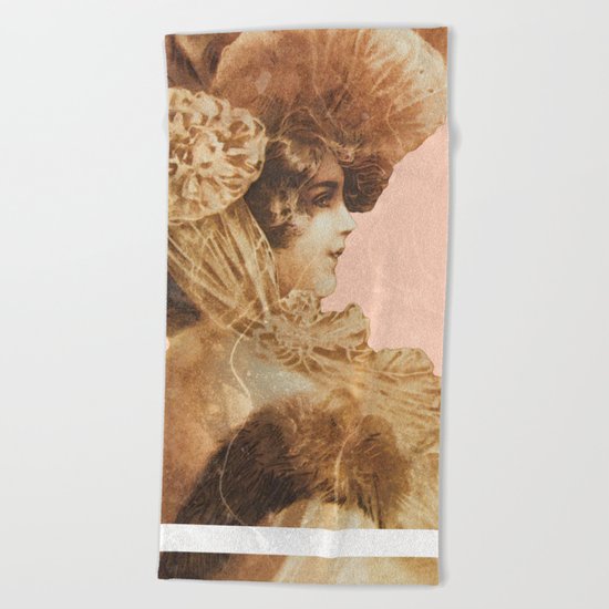 Vintage Lady Beach Towel