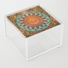 Tiger Lily - Colorful Mandala Art by Sharon Cummings Acrylic Box
