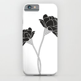 Flower Stems // Black iPhone Case | Wanderlust, Minimal, Rosewall Prints, Nature, Flowers, Abstract, Outdoors, Valentine, Clean, Botanical 