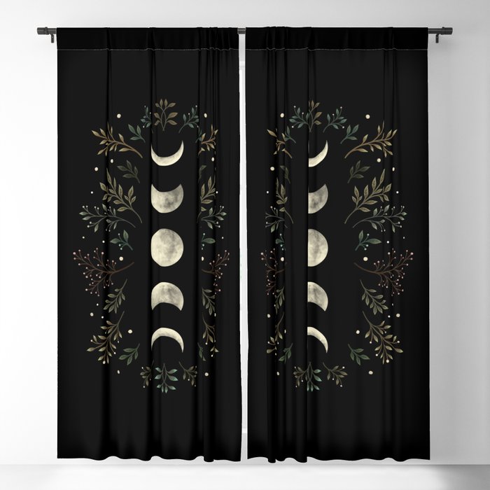 Moonlight Garden - Olive Green Blackout Curtain