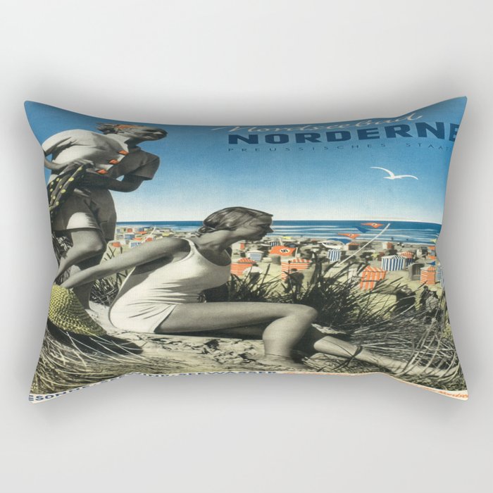 Vintage poster - Nordseebad Rectangular Pillow