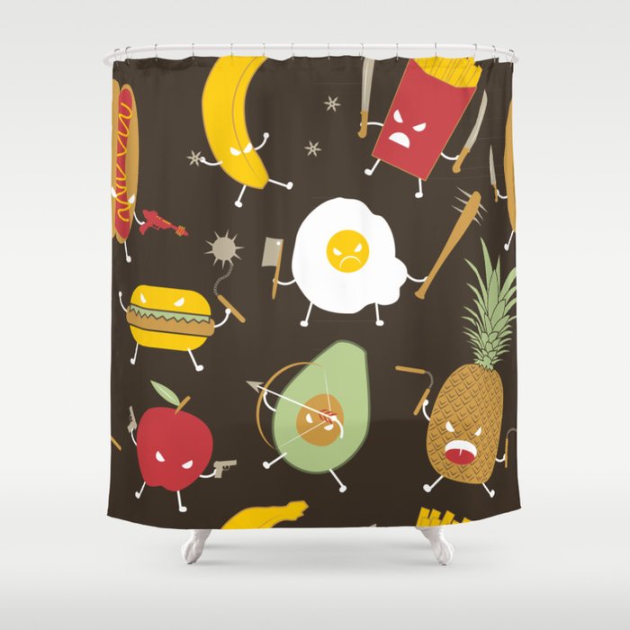 Food Fight Shower Curtain