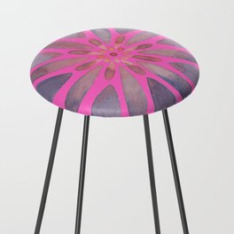 Flower in Pink Counter Stool