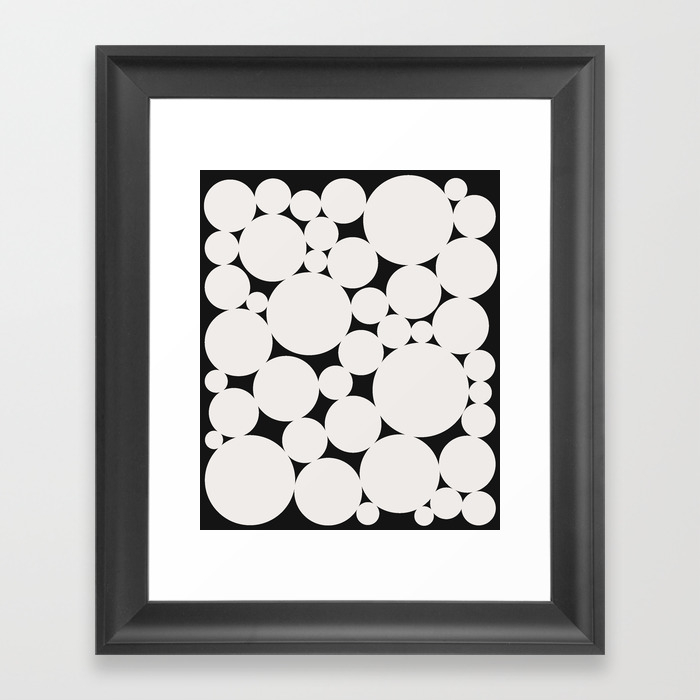 Circular Collage Black White Ii Framed Art Print By
