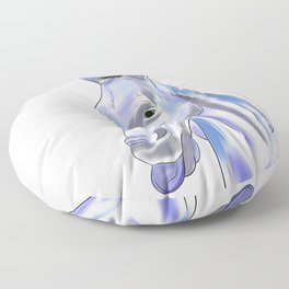 Blue Horse Floor Pillow