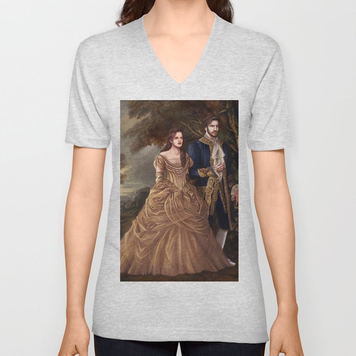 Beauty and the Beast V Neck T Shirt