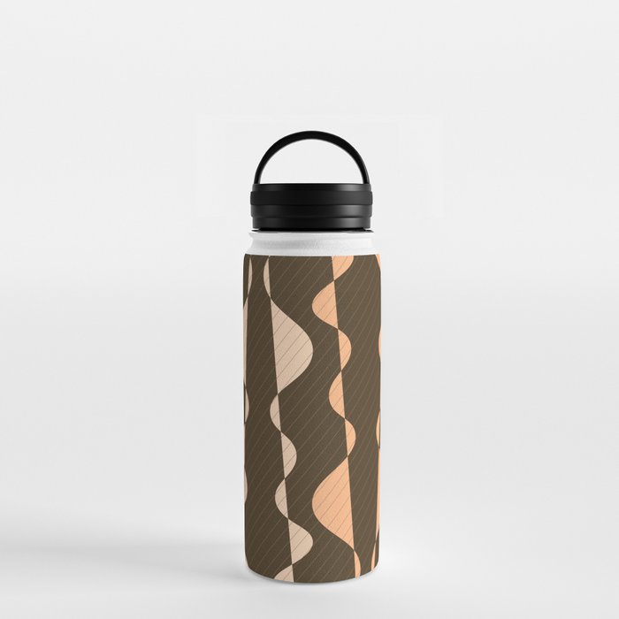 Half Oval Abstract Water Bottle