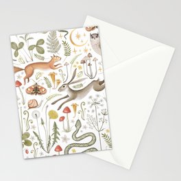 Enchanted Magical Midnight Forest V Stationery Card