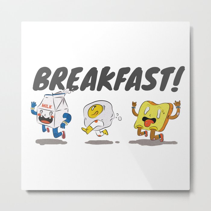 Breakfast Charge! Metal Print