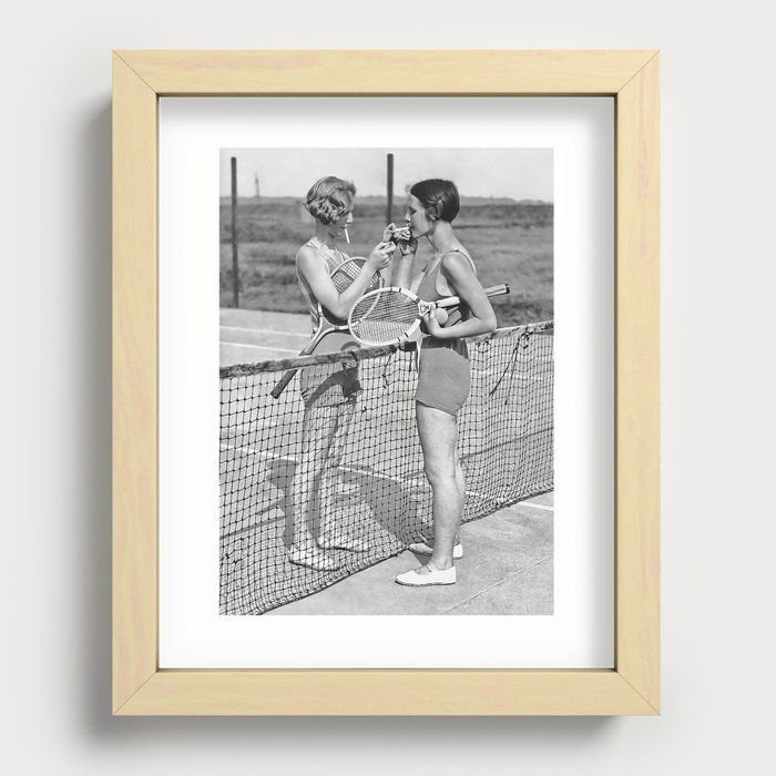 Tennis Players  Recessed Framed Print