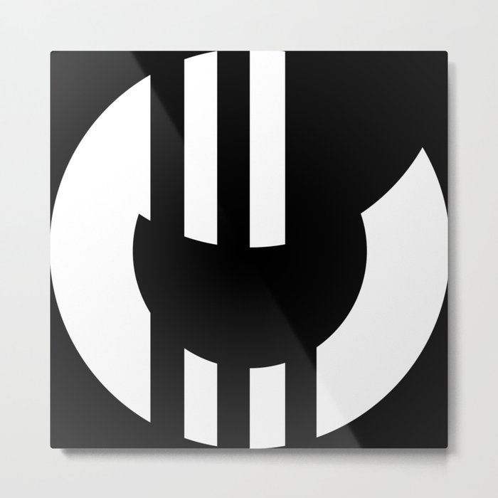 Black and white logo art Metal Print