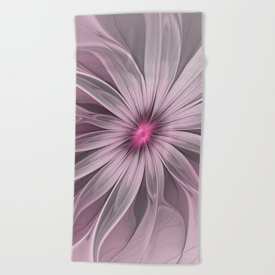 Flower waiting for a Bee Beach Towel